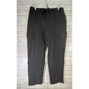 NWT $139‎ Athleta Sz16 Flat Black Trekkie Convertible Hiking 3 in1 Scrunch Ankle